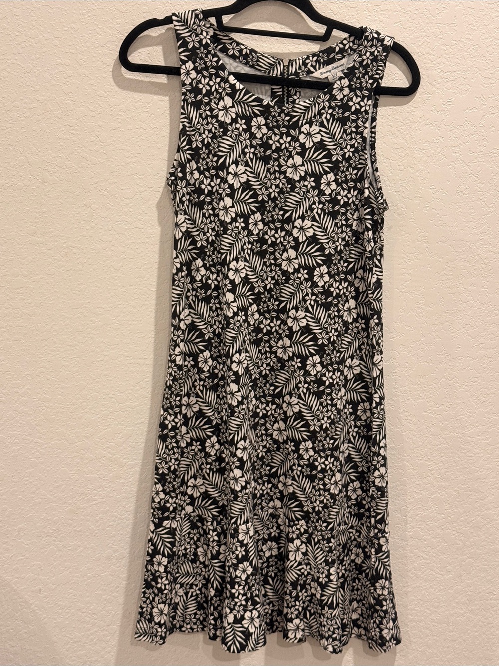 Tommy Bahama Black and White Floral Midi Sundress